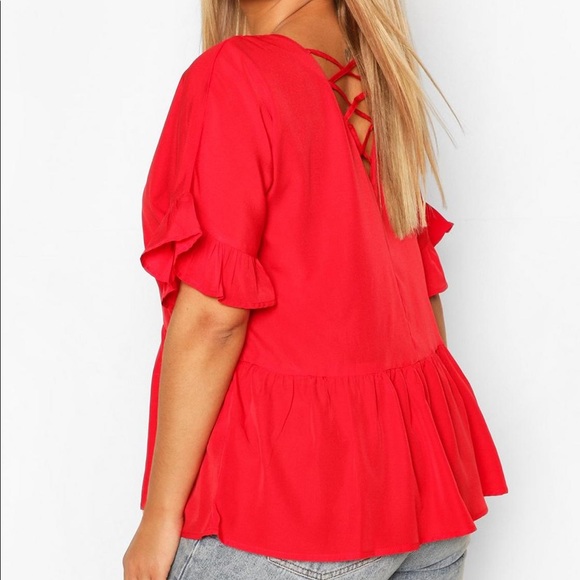 Cross Cross Back Smock Top - Picture 5 of 6